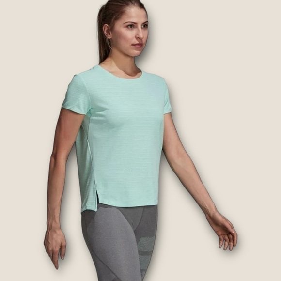 Adidas Women’s Freelift Chill Tee Seafoam Green Small - Picture 1 of 9